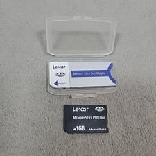 Lexar Memory Stick Pro Duo Adapter  1GB MagicGate Card Tested Working