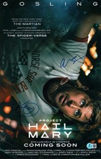 Phil Lord Chris Miller Signed Project Hail Mary Directors 11x17 Photo BAS COA