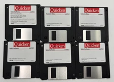 Intuit Quicken 6.0 For Windows 3.5" Inch Floppy Install Disks Vintage 1996