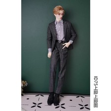 1/3 Black brown Suit Retro Pointed Leather Shoes Fit Uncle BJD Doll Shoes