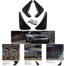 Mud Flaps Splash Guards 2015-2023 Dodge Challenger Front  Rear Heavy Duty