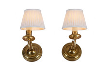Vintage Brass Wall Sconce French Candle Style Single Arm Light Lamp
