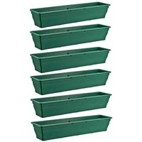 Blumenkasten 6X Balkonkasten Pflanzkasten 100Cm Stabil Mit Wasserspeicher GrüN