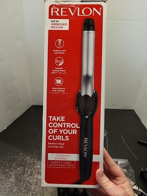 Revlon Perfect Heat 1'' Curling Iron Ceramic 400° 30 Heat Setting RV051 Read Desc