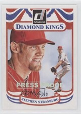 2014 Panini Donruss Diamond Kings Press Proof Silver /199 Stephen Strasburg e5r