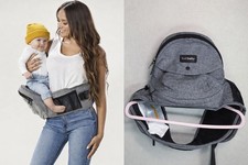 Tushbaby Hip Seat Baby Carrier Gray Waist Stool Toddler Holder Storage Pocket