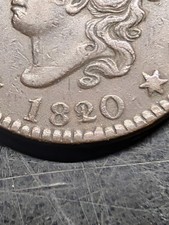 1820/19 Overdate Coronet Head Large Cent 1c VF+ 1820 Over 19 Nice Brown