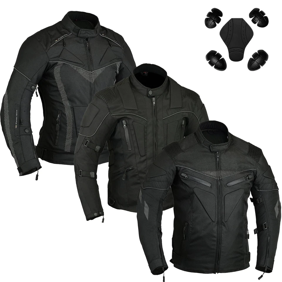 Herren-Motorradjacke Cordura, wasserdicht, CE-Protektoren, herausnehmbar XS-7XL - Bild 1 von 1