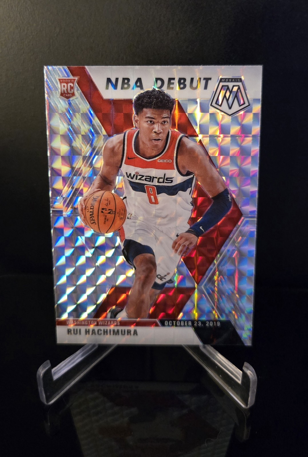 RUI HACHIMURA RC 🔥 SP 2019-20 Panini Mosaic Silver NBA Debut Rookie Prizm #275
