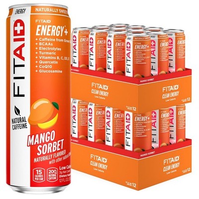 FITAID ENERGY Mango Sorbet 200mg Caffeine Keto Pre-Workout Drink