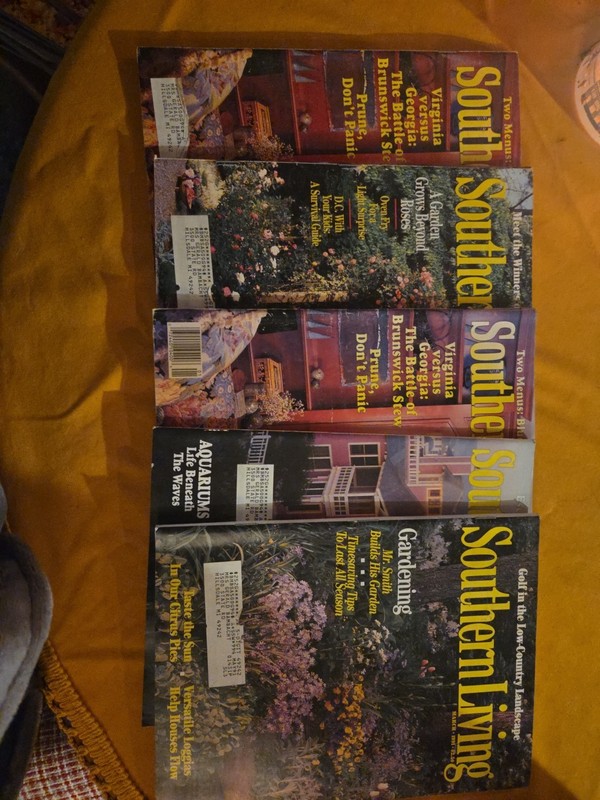 Lot Of 4 Southern Living Magazines 1991 Jan, May, Feb, March