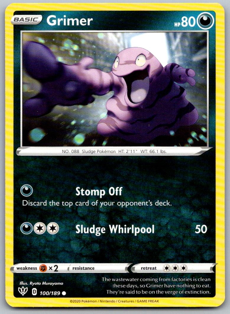 Grimer 100/189 C Darkness Ablaze MP