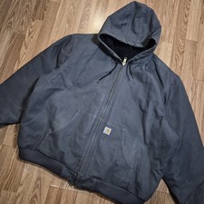 Carhartt Men's Med Gray Zip-up Hooded Jacket J140-GVL size 3XL Regular