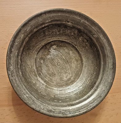 Antiker Mini Kupferteller handgefertigt 16 x 4 cm, Schale Schüssel, Vintage!