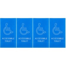 4 Pack Disabled Wheelchair Sign for Restroom Toilet Bathroom Wall Decor Symbol