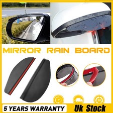 Rear View Wing Mirror Visor Rain Deflectors Universal Black Tinted Pair Car 1PCS