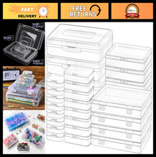 Clear Small Plastic Storage Containers with Lids - 28 Pack, Stackable Durable