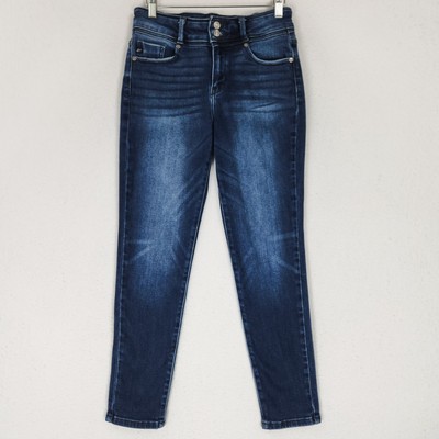 Kancan Jeans Womens 27 Blue Skinny Leg Dark Wash Mid Rise Classic Casual Denim
