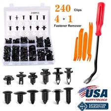 240pcs Auto Car Bumper Retainer Clips Kit Fastener Remover Push Pin Rivet Screw