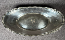 A Kahn Inc Serving Dish Sterling - (220g) Rounded Rectangle Vintage Monogram