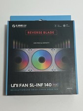 Lian Li UNI Fan SL-INF 140 RGB Reverse Blade ARGB Daisy Chain Fan White NEW
