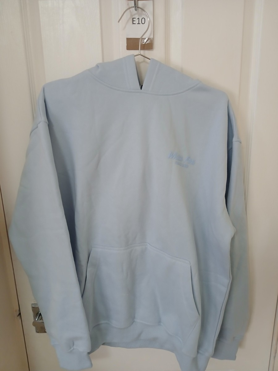 White Fox Leisure Edition Oversized Hoodie Baby Blue UK