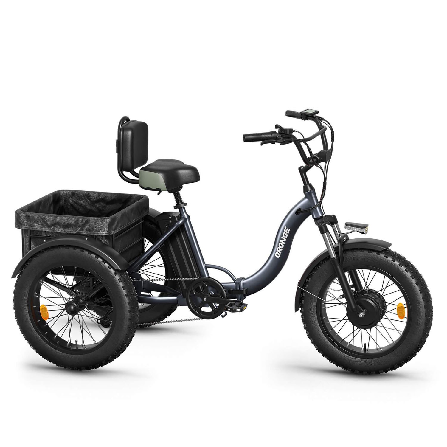 Electric Trike for Adults 960W Peak 3-Wheel Folding Ebike 20" Fat Tire Tricycle