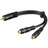 20Cm Y Video Chinch Cinc Rca Kabel 2X Cinch Buchse Kupplung Auf 1X Stecker Kurze