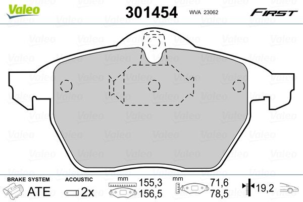 Fits VALEO 301454 HAM PADS. FIRST OPEL ASTRA G (2/1998>12/2005)  ⭐UK Stock⭐