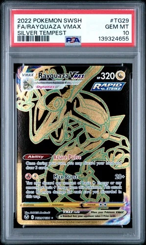 PSA 10 Rayquaza VMAX TG29 - Pokemon Silver Tempest Trainer Gallery - Pokemon TCG