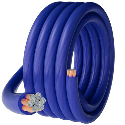 4 AWG 20 Ft Blue Power/Ground Wire, Flexible CCA Battery Cable for Car Audio