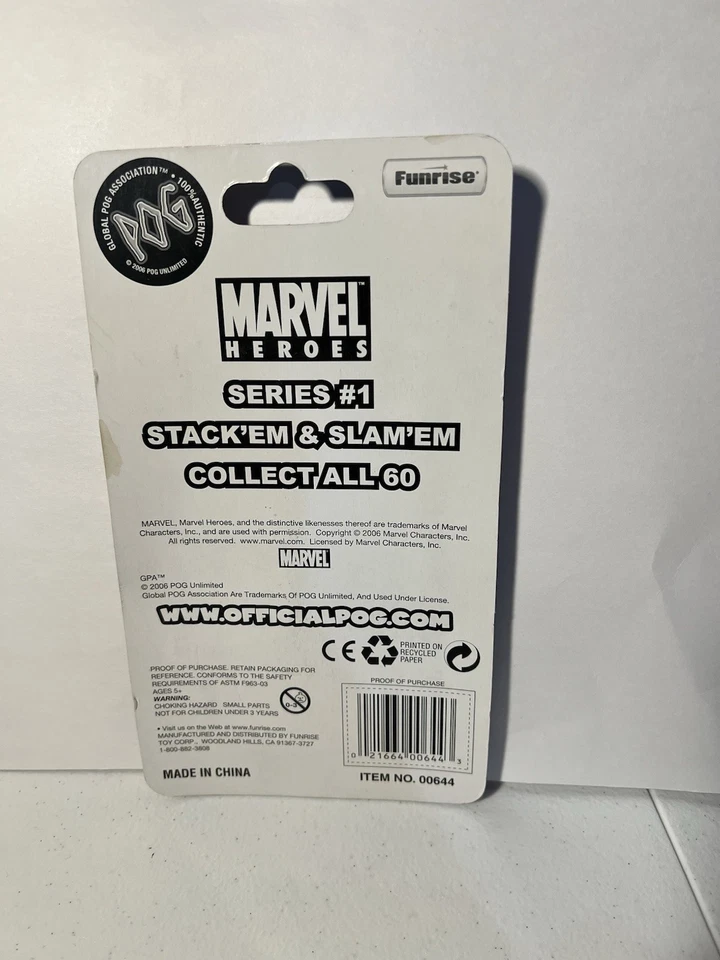 NEW 2006 Marvel Heros Series 1 Pack of POG Stack'em and Slam'em Pogs - Image 2 of 2