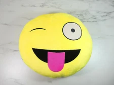 Wink Emoji 12" Pillow Classic Winking Face with Tongue - Plush - New With Tag