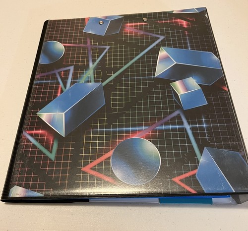 Trapper Keeper 1"" Mappe 80er Jahre Retro-Stil Ordner 2020 Mead geometrische Formen NEU - Bild 2 von 4