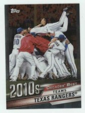 Texas Rangers 2020 Topps Series 1 DECADES BEST 2010'S CHROME #DBC-89 Tin Walmart