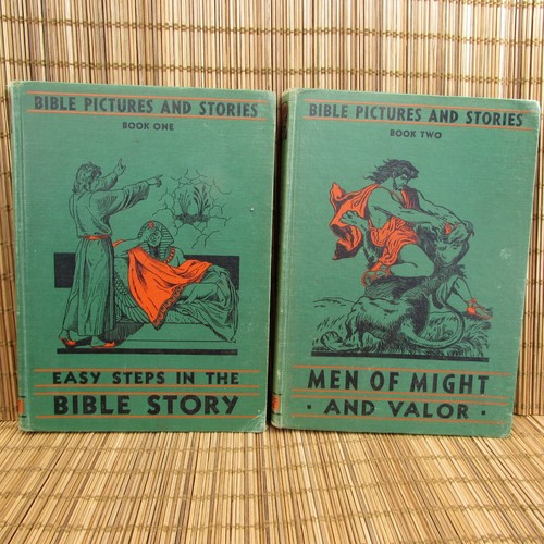 Lot 4 Bible Pictures And Stories Adelaide Bee Evans Vintage Hardcover Books 1929 - Imagen 2 de 12