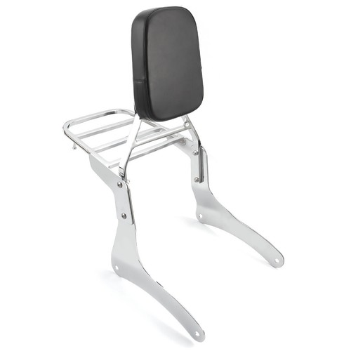 Chrome Sissy Bar Backrest with Luggage Rack For Kawasaki Vulcan 900 VN900 06-23 - Picture 9 of 9