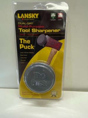 Lansky Puck Wetzstein Dual Grit Werkzeug Schärfer Axt Mäher Klinge Sense