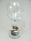 Wine Glass Jewels Set of 8 Ring Markers Polished Natural Stone in Gift Box