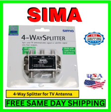 4-Way Cable TV Splitter 4:1 Adapter for Antenna Satellite Signal 1-In 4 Out Kit