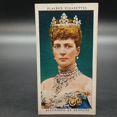 1935 Player's Kings & Queens Off England #48 ALEXANDRA Tobacco Cigarette Card