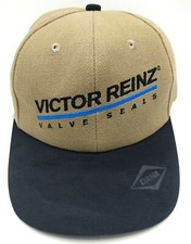 VICTOR REINZ VALVE SEALS hat vintage brown adjustable cap - Made in USA!