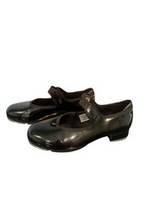 Bloch Tap Shoes Girls 11.5 Black Elastic Band Side Snap