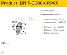 Original TURCK Proximity Switch BI1.5-EG08-RP6X Sensor