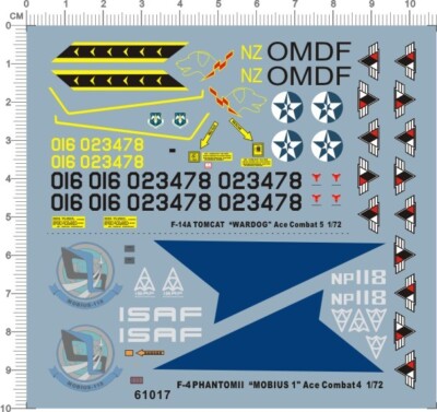 Detail Up 1/72 USAF US Air force f-14a tomcat f-4 phantomii Fighter Model Decal