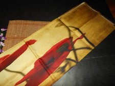 POPPY / POPPIES , FLORAL TABLE RUNNER FARMHOUSE M21 13 X 92 New