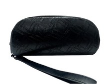 Oakley Black Vegan Leather Zipper Wristlet Case with Soft Shell For Eyeglass