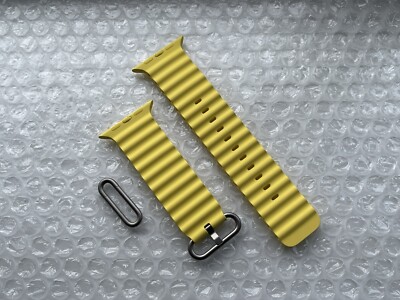 Apple Watch - Apple Watch Ultra イエローオーシャンバンド ガラスコーティング Genuine Apple Watch Ultra Strap YELLOW OCEAN BAND 49mm 46mm