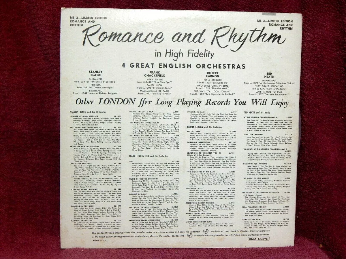 Romance and Rhythm in High Fidelity LP PLAY TESTED