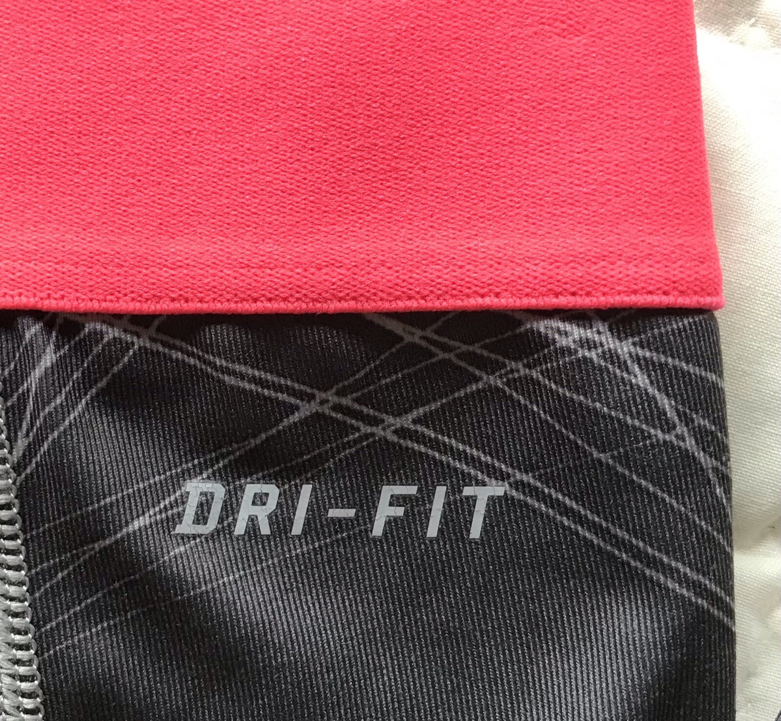 Nike Pro Athletic Leggings Size S Dry Fit Gray Pink White thumbnail 8